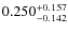 $0.250^{\rm +0.157}_{-0.142}$