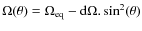 $\Omega(\theta)=\Omega_{\rm eq} - {\rm d}\Omega .\sin^2(\theta)$