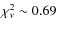 $\chi^2_{\nu} \sim 0.69$