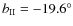 $b_{\rm II} = -19.6^\circ$