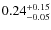 $0.24^{\rm +0.15}_{-0.05}$