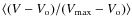 $\langle (V - V_{\rm o})/(V_{\rm max} - V_{\rm o}) \rangle$