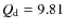 $Q_{\rm d} = 9.81$