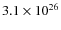 $3.1\times10^{26}$