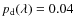 $p_{\rm d}(\lambda) = 0.04$