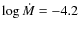 $\log \dot{M} = -4.2$
