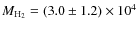 $M_{\rm H_2} =
(3.0\pm1.2)\times10^{4}$