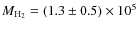 $M_{\rm H_2} =
(1.3\pm0.5)\times 10^{5}$