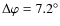 $\Delta \varphi = 7.2^\circ $