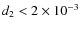 $d_2 < 2 \times 10^{-3}$