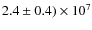 $2.4 \pm 0.4) \times 10 ^7$