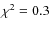 $\chi^2=0.3$