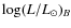 $\log(L/L_{\odot})_{B}$