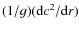 $(1/g)({\rm d}c^{2}/{\rm d}r)$