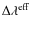 $\Delta\lambda^{\rm {eff}}$