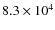$8.3 \times 10^{4}$