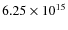 $6.25 \times 10^{15}$