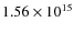 $1.56\times 10^{15}$