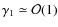 $\gamma_{1}\simeq {\cal O}(1)$
