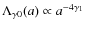 $\Lambda_{\gamma 0}(a)\propto
a^{-4\gamma_{1}}$