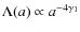 $\Lambda(a)\propto a^{-4\gamma_{1}}$