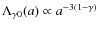 $\Lambda_{\gamma 0}(a)\propto
a^{-3(1-\gamma)}$