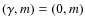 $(\gamma,m)=(0,m)$