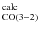 $^{\rm calc}_{{\rm CO(3-2)}}$
