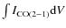 $\int{I_{{\rm CO(2-1)}}{\rm d}V}$