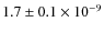 $ 1.7 \pm 0.1\times
10^{-9}$
