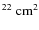 $^{22}~\rm cm^2$