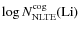 $\log N^{\rm cog}_{\rm NLTE}({\rm Li})$