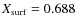 $X_{\rm surf}=0.688$