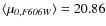 $\langle\mu_{\it0,F606W}\rangle=20.86$