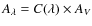 $A_\lambda=C(\lambda) \times A_V$