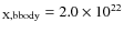 $_{{\rm X,bbody}} =2.0 \times 10^{22}$