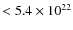 $<5.4\times 10^{22}$