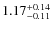 $\rm 1.17_{-0.11}^{+0.14}$