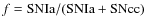 $f = {\rm SNIa}/({\rm SNIa+SNcc})$