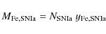 \begin{displaymath}M_{\rm Fe,SNIa} = N_{\rm SNIa}~ y_{\rm Fe,SNIa}
\end{displaymath}