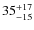 $\rm 35^{+17}_{-15}$