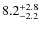 $\rm 8.2^{+2.8}_{-2.2}$