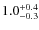 $\rm 1.0^{+0.4}_{-0.3}$