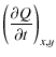 $\displaystyle \left( \frac{\partial Q}{\partial t} \right)_{x,y}$