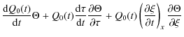 $\displaystyle \frac{{\rm d} Q_0(t)}{{\rm d} t} \Theta
+ Q_0(t) \frac{{\rm d}\ta...
...\frac{\partial \xi}{\partial t}\right)_{x}
\frac{\partial \Theta}{\partial \xi}$