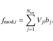 \begin{displaymath}f_{{\rm mod},i} = \sum_{j=1}^{N_{\rm tot}} V_{ji} b_{j} .
\end{displaymath}