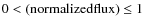 $0< \rm (normalized flux) \le 1$