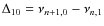 $\Delta_{10}=\nu_{n+1,0}-\nu_{n,1}$