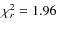 $\chi_r^2=1.96$