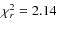 $\chi_r^2=2.14$